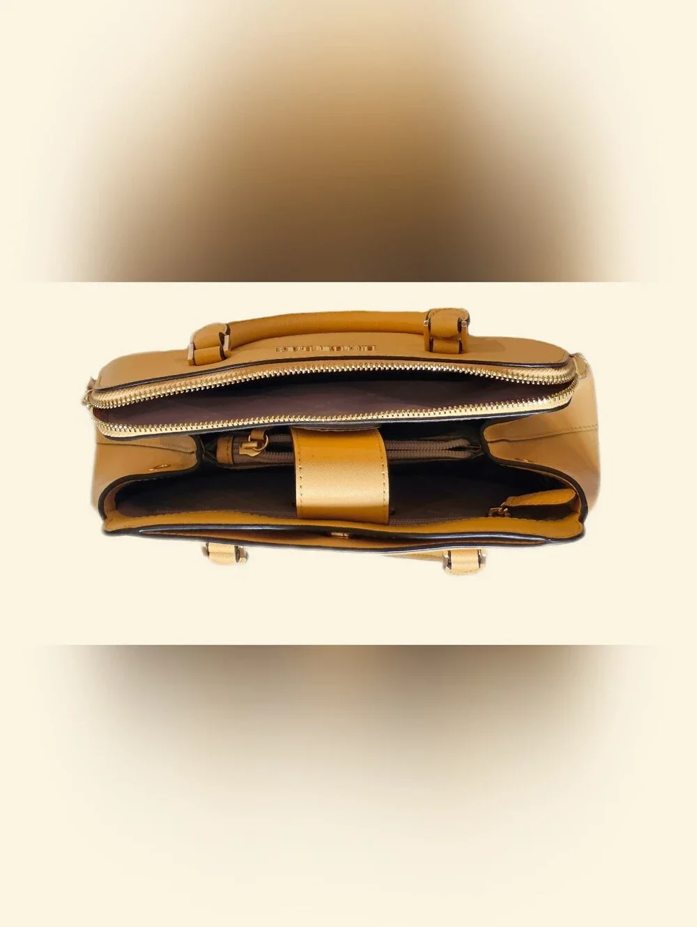 Michael Kors Yellow Idina Saffiano Leather Crossbody Purse Gold Hardware NWOT